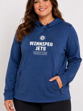 Under Armour Hoodie Womens Size XL Blue Winnipeg Jets Hockey NHL